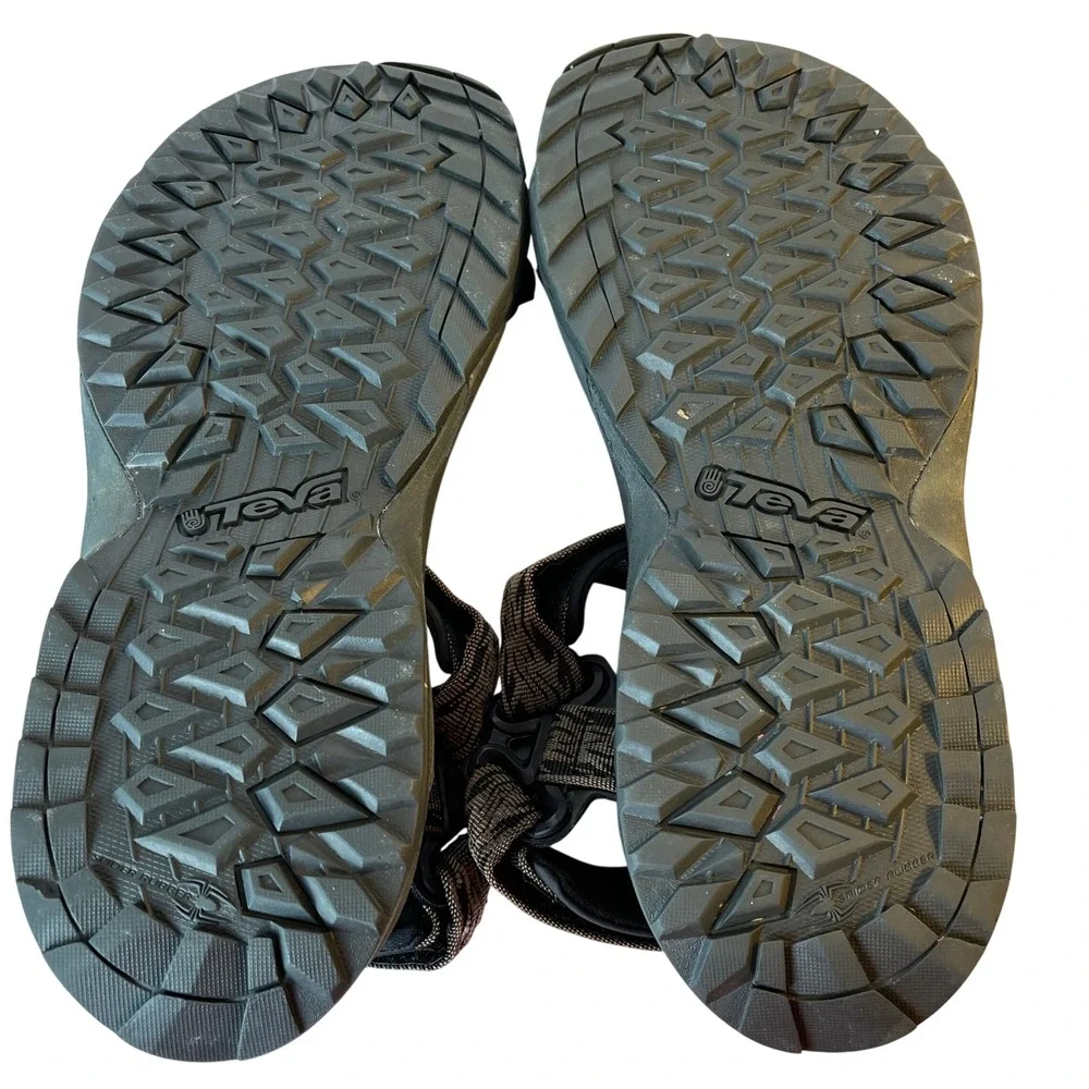 Teva Terra Fi 4 Mens 13 Black Brown Hiking Sport Sandals Shoc Pad 1001473